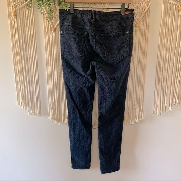 ANTHROPOLOGIE Pilcro & The Letterpress Navy Script High Rise Skinny Pants 28 - Picture 5 of 16